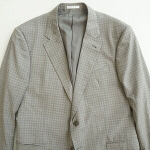 Armani Collezioni Made In Italy Gray Plaid Blazer Mens S Line Sport Coat 40R US